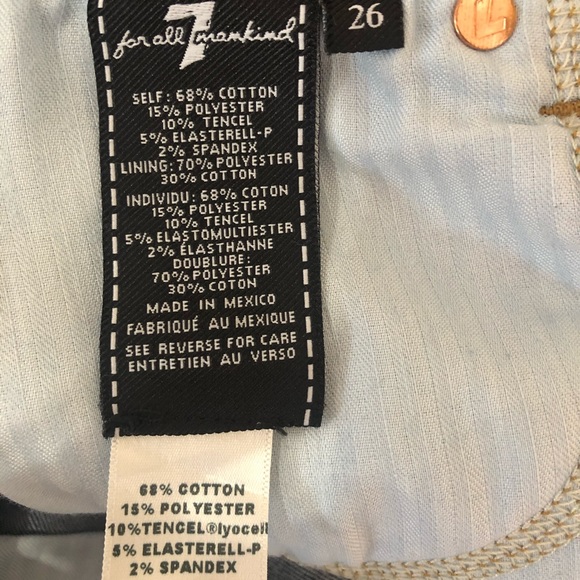 7 For All Mankind Blue Denim Shorts - Picture 4 of 4